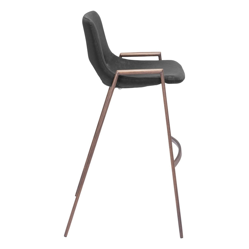 Tabouret de bar Desi noir et noyer