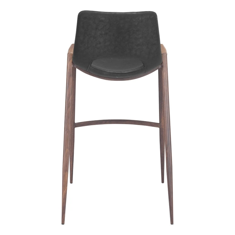 Tabouret de bar Desi noir et noyer