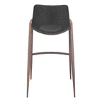 Tabouret de bar Desi noir et noyer