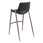 Tabouret de bar Desi noir et noyer