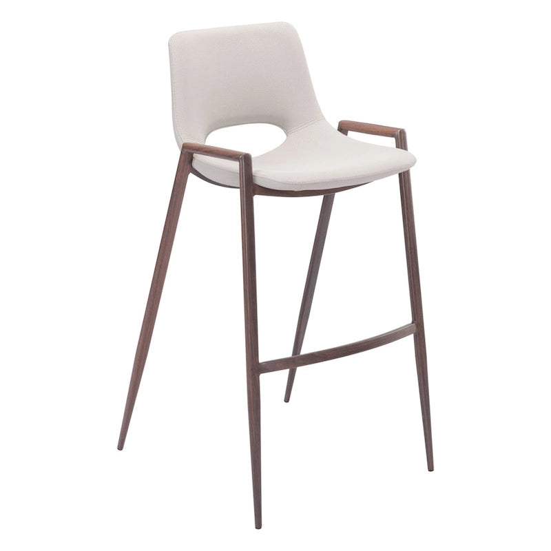 Tabouret de bar Desi noir et noyer