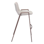 Tabouret de bar Desi noir et noyer