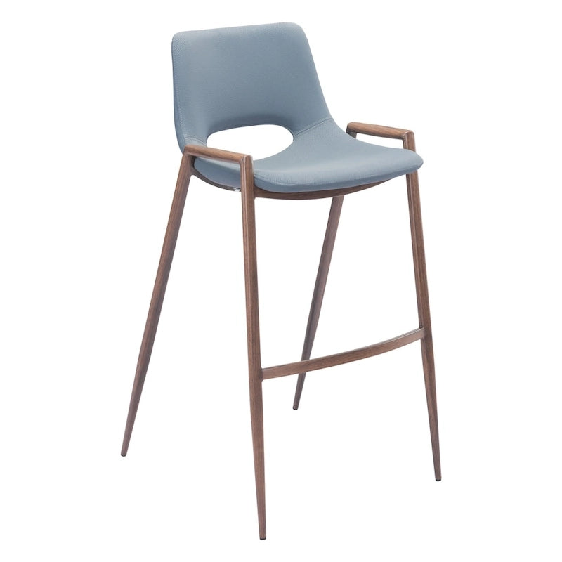 Tabouret de bar Desi noir et noyer