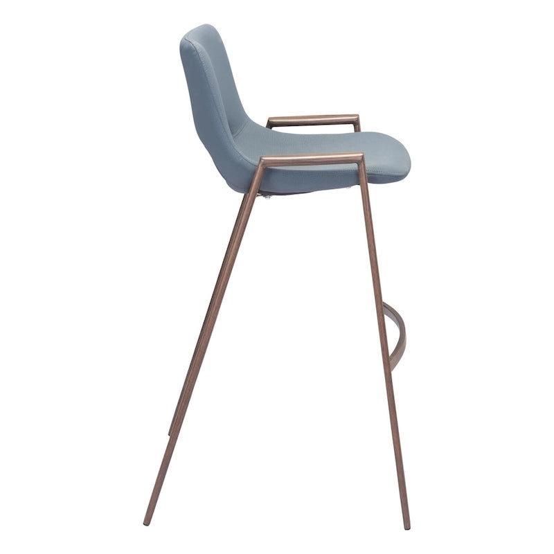 Tabouret de bar Desi noir et noyer