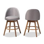 Ensemble de 2 tabourets de comptoir pivotants de style Mid-Century Modern