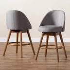 Ensemble de 2 tabourets de comptoir pivotants de style Mid-Century Modern