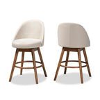 Ensemble de 2 tabourets de comptoir pivotants de style Mid-Century Modern