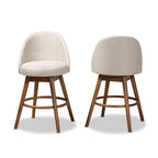 Ensemble de 2 tabourets de comptoir pivotants de style Mid-Century Modern
