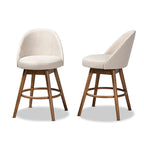 Ensemble de 2 tabourets de comptoir pivotants de style Mid-Century Modern