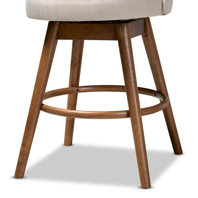 Ensemble de 2 tabourets de comptoir pivotants de style Mid-Century Modern