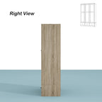 Armoire en bois au charme naturel - Design en rotin respirant Grand espace de rangement