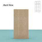 Armoire en bois au charme naturel - Design en rotin respirant Grand espace de rangement