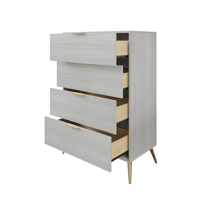 Commode contemporaine en bois à 4 tiroirs CraftPorch