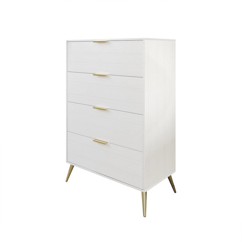 Commode contemporaine en bois à 4 tiroirs CraftPorch