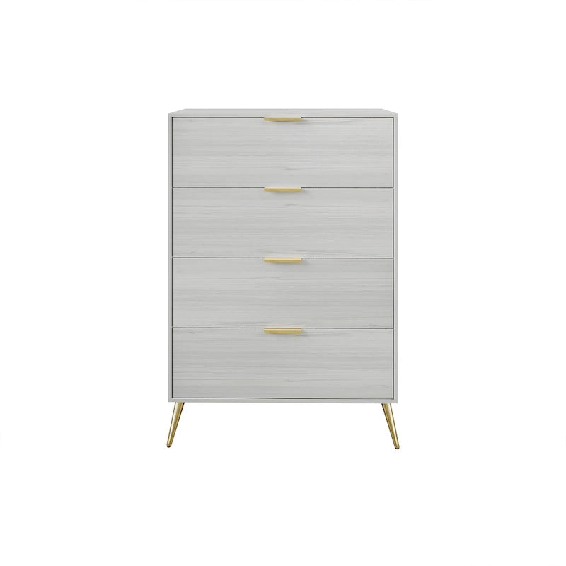 Commode contemporaine en bois à 4 tiroirs CraftPorch