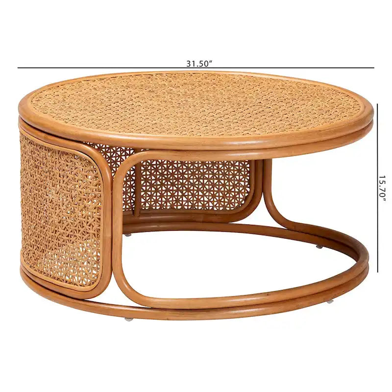 Table Basse en Rotin Eldon Bohemian Honey