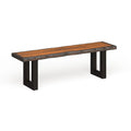 Banc de salle à manger en bois massif de chêne rustique Divo par