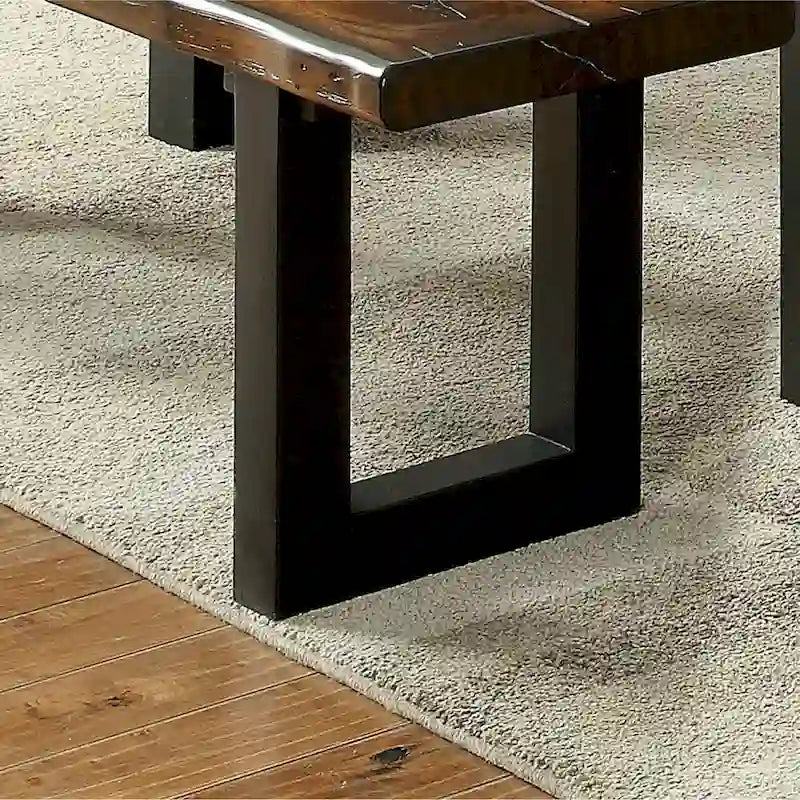 Banc de salle à manger en bois massif de chêne rustique Divo par
