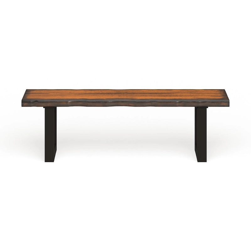 Banc de salle à manger en bois massif de chêne rustique Divo par