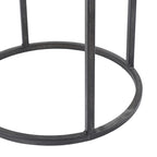 Tables d'appoint rondes Satine en métal et verre (lot de 2)