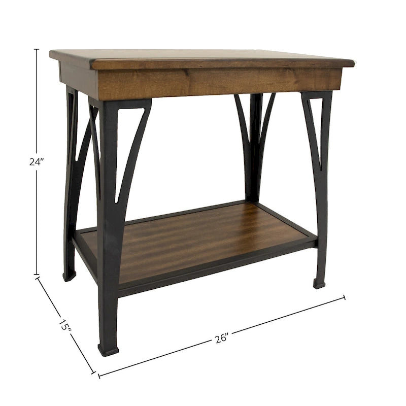 Table d'appoint à 1 tablette, fini cuivre