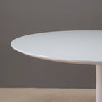 Table à manger ronde sur pied Kelty blanche