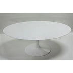 Table à manger ronde sur pied Kelty blanche