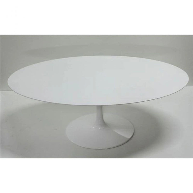 Table à manger ronde sur pied Kelty blanche