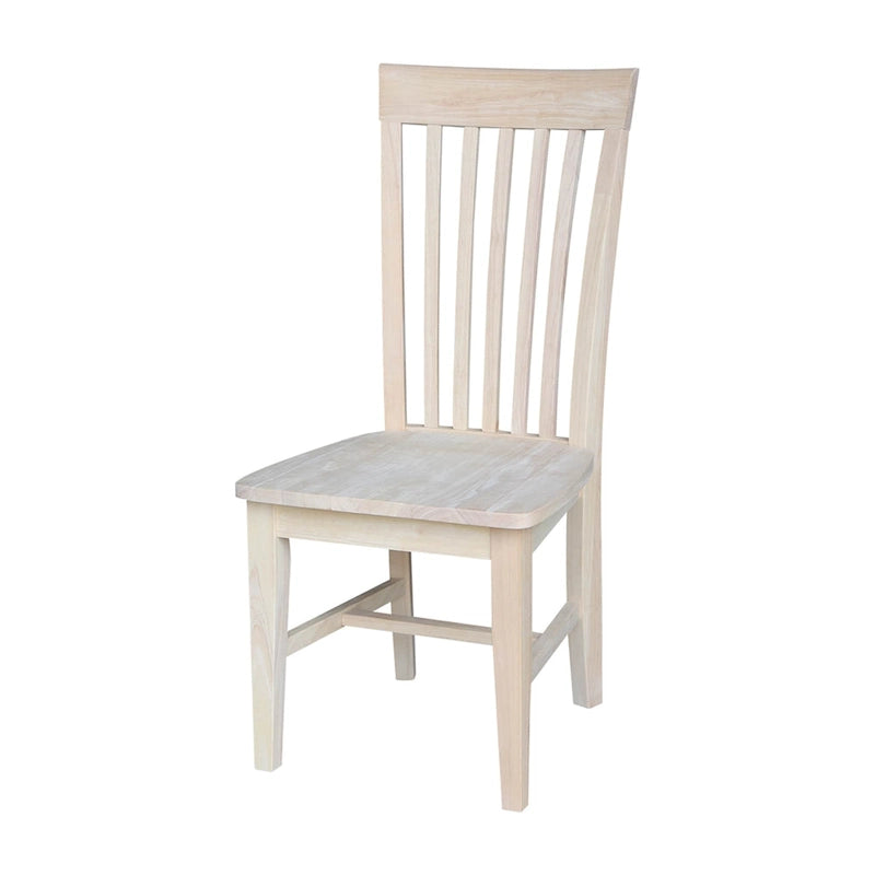 Chaise de salle à manger haute Mission en bois massif
