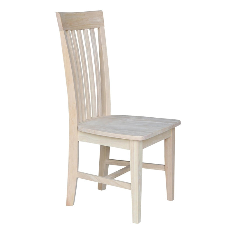Chaise de salle à manger haute Mission en bois massif