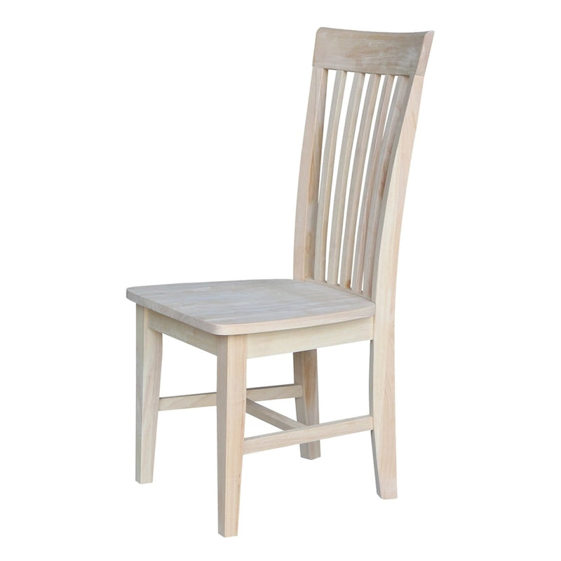 Chaise de salle à manger haute Mission en bois massif