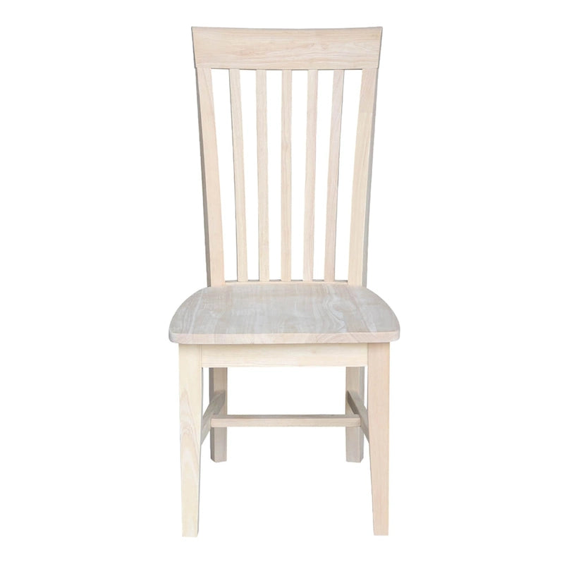 Chaise de salle à manger haute Mission en bois massif