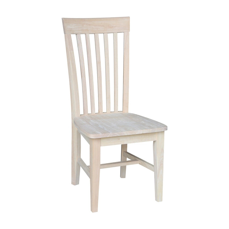 Chaise de salle à manger haute Mission en bois massif