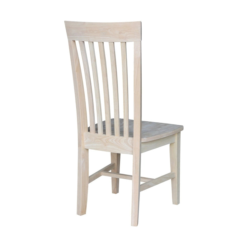 Chaise de salle à manger haute Mission en bois massif