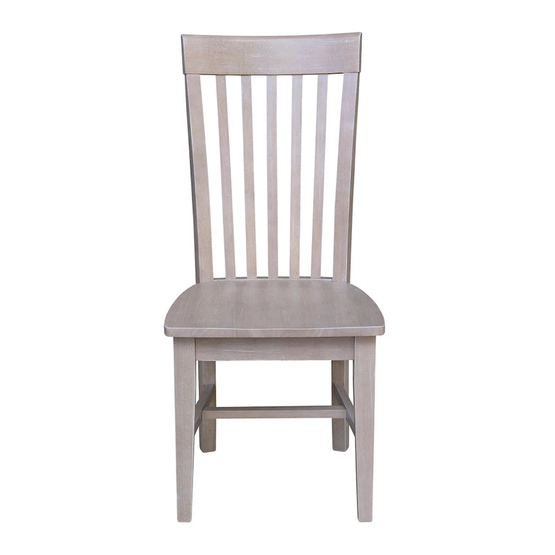 Chaise de salle à manger haute Mission en bois massif