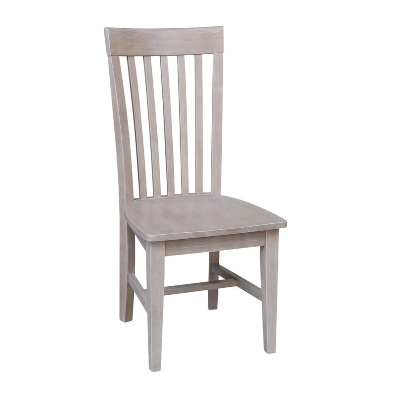 Chaise de salle à manger haute Mission en bois massif