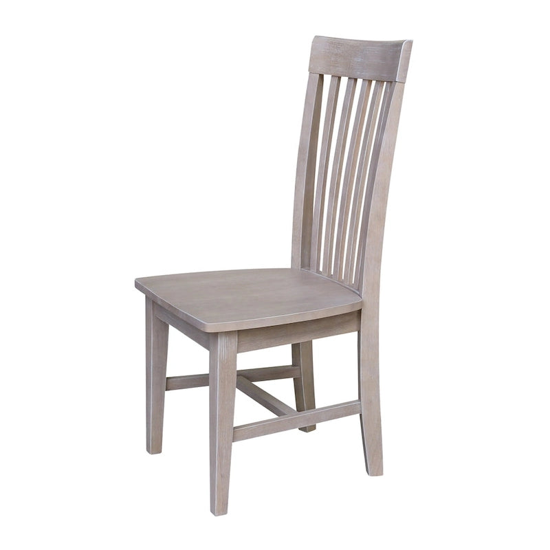 Chaise de salle à manger haute Mission en bois massif