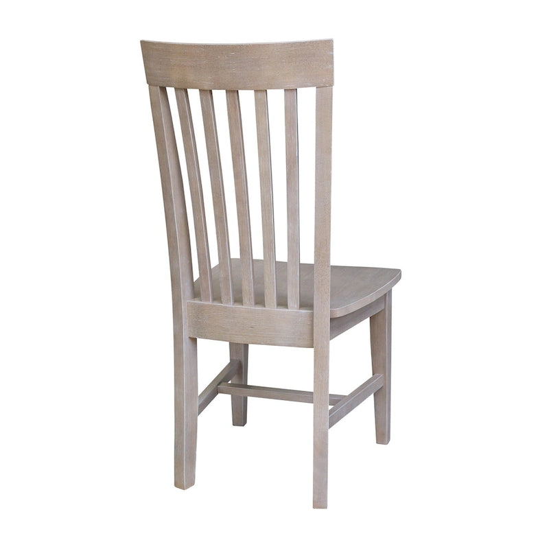 Chaise de salle à manger haute Mission en bois massif