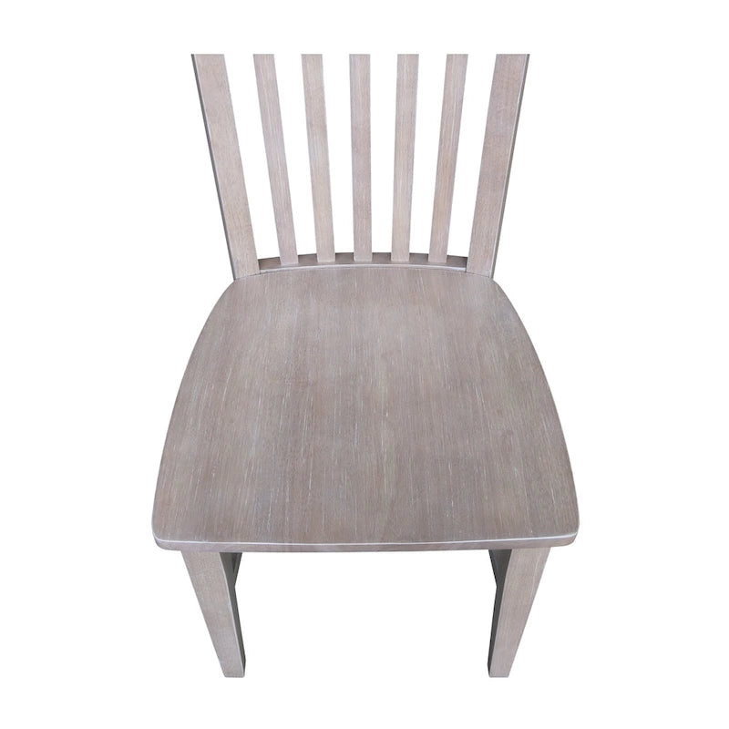 Chaise de salle à manger haute Mission en bois massif