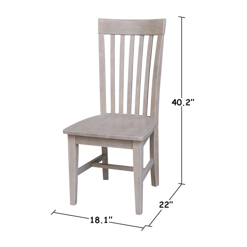 Chaise de salle à manger haute Mission en bois massif