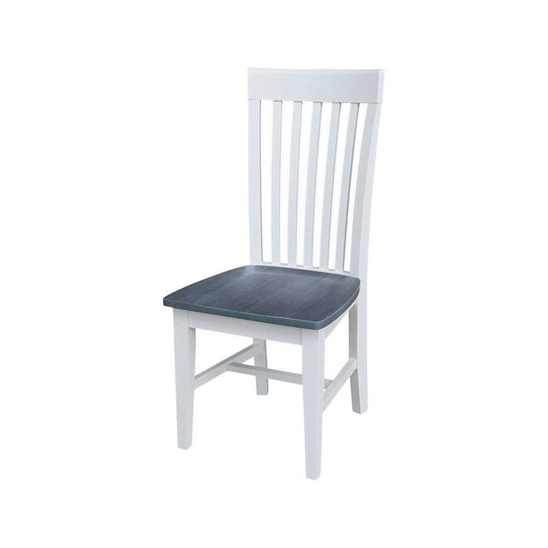 Chaise de salle à manger haute Mission en bois massif