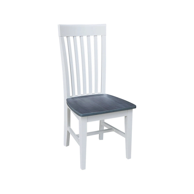 Chaise de salle à manger haute Mission en bois massif