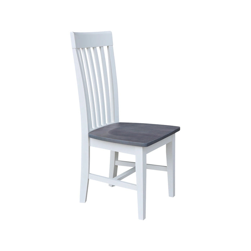 Chaise de salle à manger haute Mission en bois massif