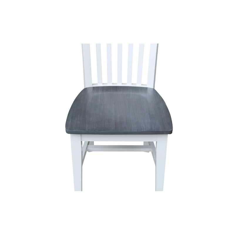 Chaise de salle à manger haute Mission en bois massif