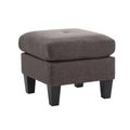 Pouf capitonné en sergé