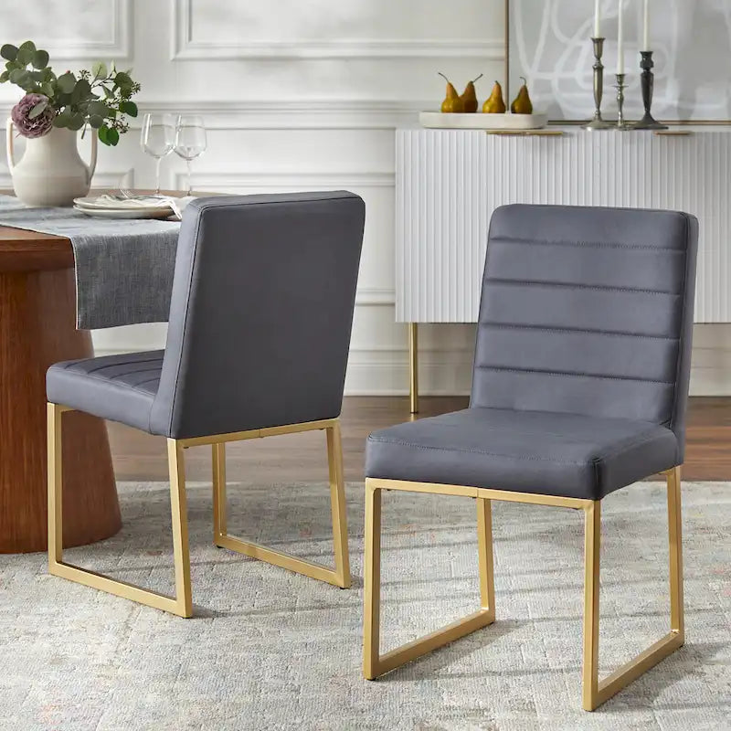 Chaise de salle à manger capitonnée