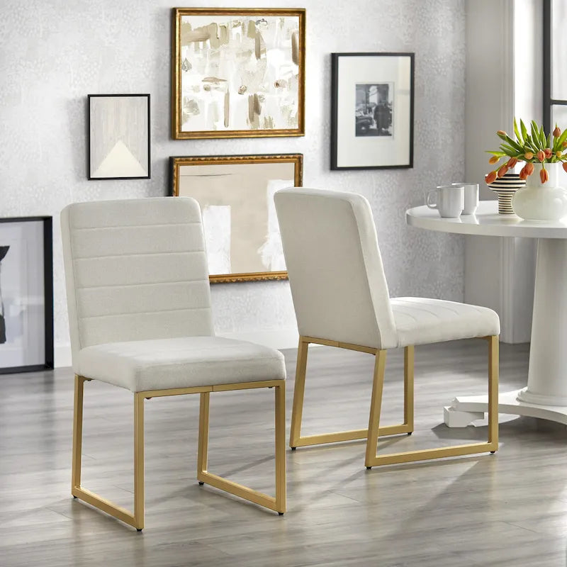 Chaise de salle à manger capitonnée