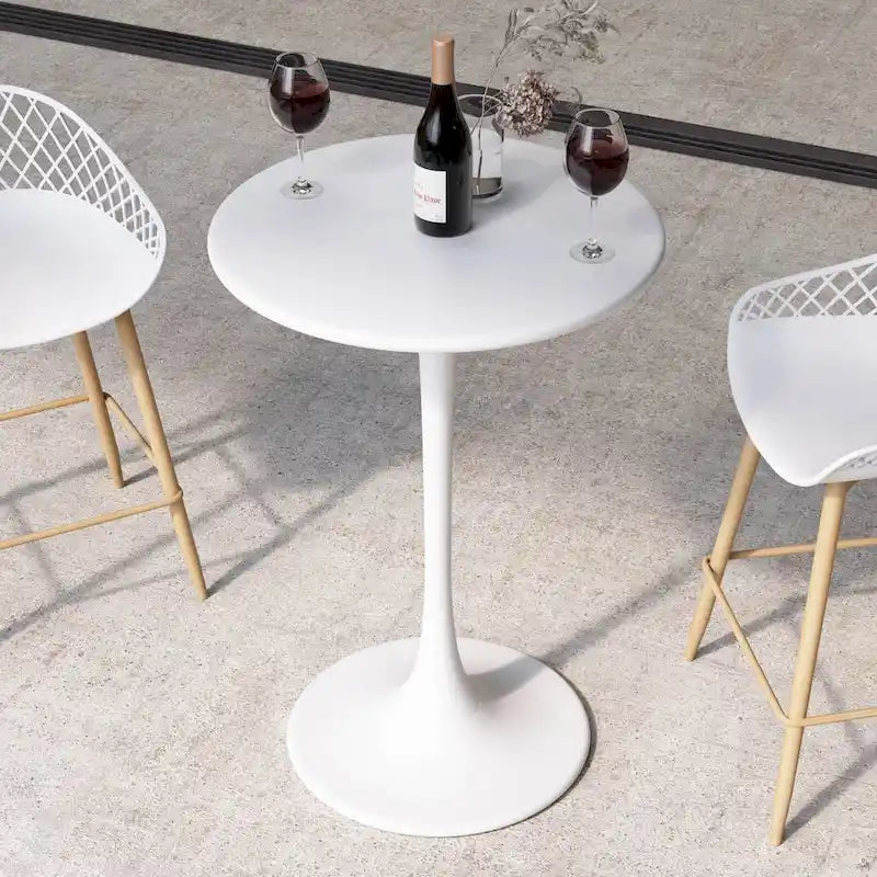 Table de bistro Kurv 24, hauteur comptoir, résistante aux intempéries, intérieur/extérieur