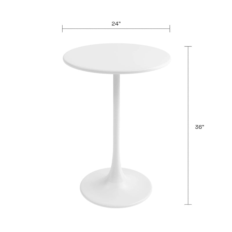 Table de bistro Kurv 24, hauteur comptoir, résistante aux intempéries, intérieur/extérieur