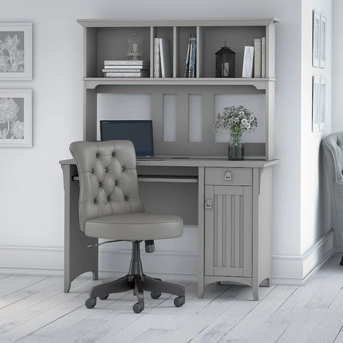 Bush Furniture Salinas 48W Computer Desk with Hutch and Office Chair